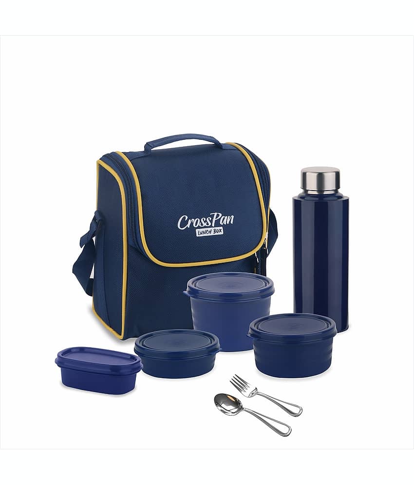 CrossPan Microsafe Tiffin Box Stainless Steel Lunch Box 3 - Container ( Pack of 1 )