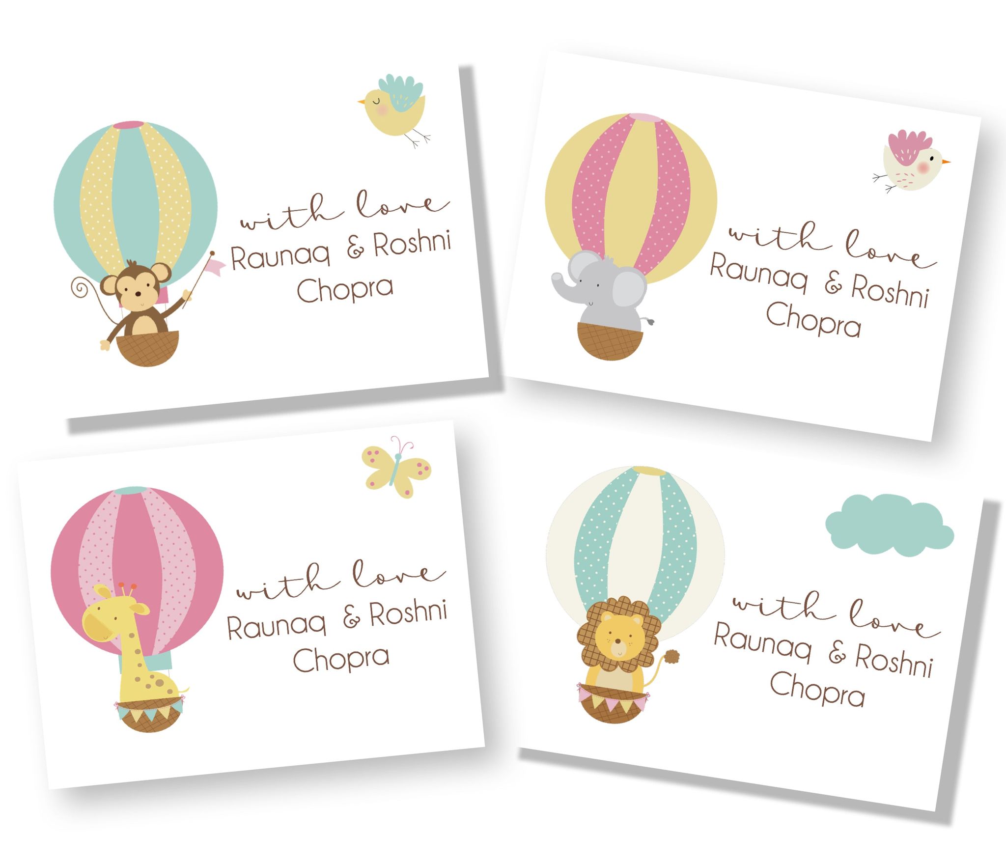 Gift Cards -  Up & Away-4" x 3" - 16 cards