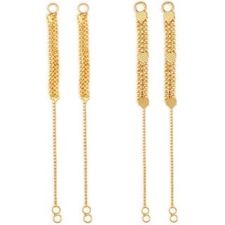 1gram gold Plated Kanchain Ear chain earcuff Ear to Ear Combo for Women & Girls