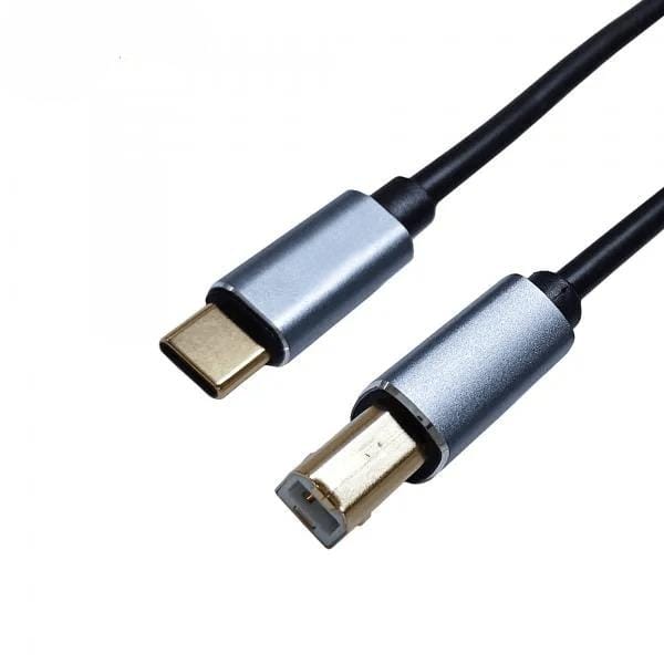 Champion USB Type C to USB B 2.0 Printer Cable, Scanner Cable Compatible with HP Canon Epson Lexmark MacBook Pro/Air iMac XPS ASUS Laptops (Black)