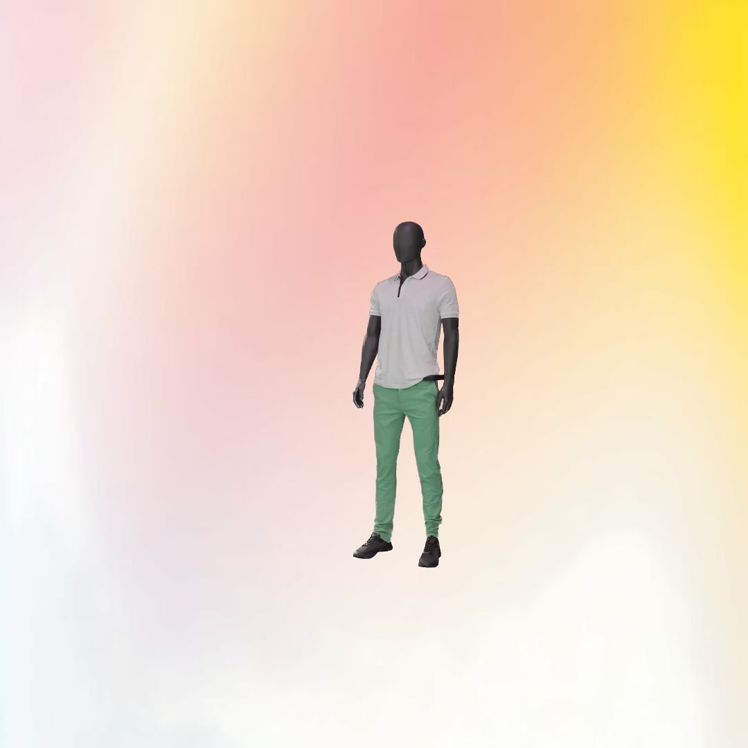 Men's Polo Shirt and Slim Fit Jeans Set (White and Green) | Casual Everyday Outfit | Casual Wear