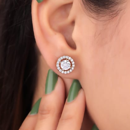 Kora 80 Cents Each Solitaire Silver Earrings | 22KT Gold Vermeil-Yellow Gold