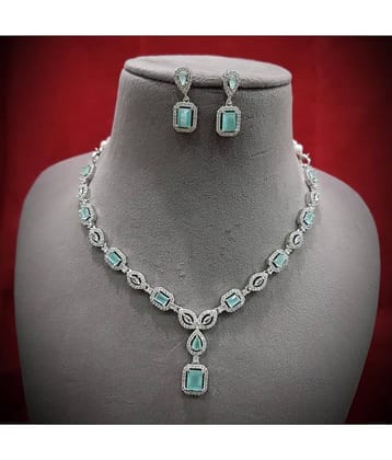 Ladymania Blue Alloy Necklace Set ( Pack of 1 )