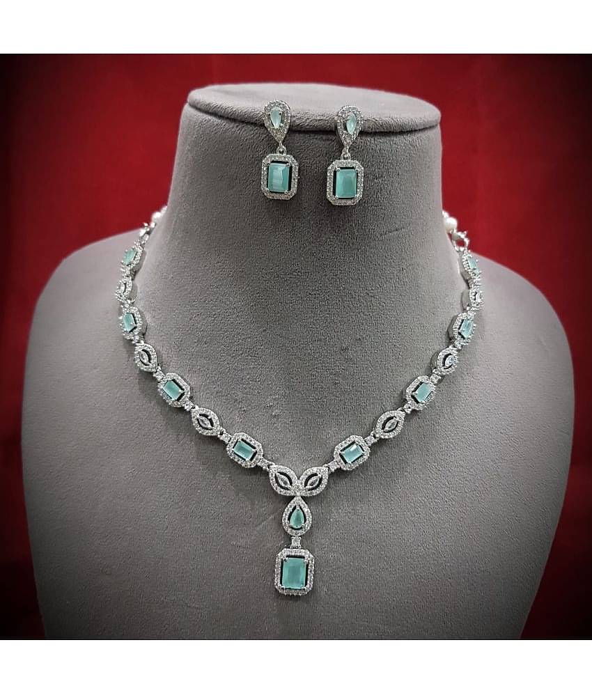 Ladymania Blue Alloy Necklace Set ( Pack of 1 )