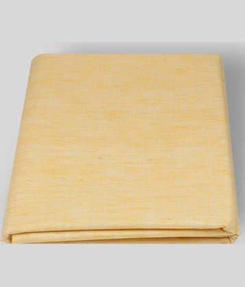 Maharaja - Yellow Linen Men's Unstitched Kurta ( Pack of 1 )