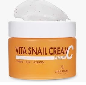 THE SKIN HOUSE Vita Snail Cream 50ml l 90% of natural snail mucine, 2% of Niacinamide, Vitamin C+ Vitamin E| Clean Beauty, Paraben Free, Cruelty Free (1.69 fl.oz)