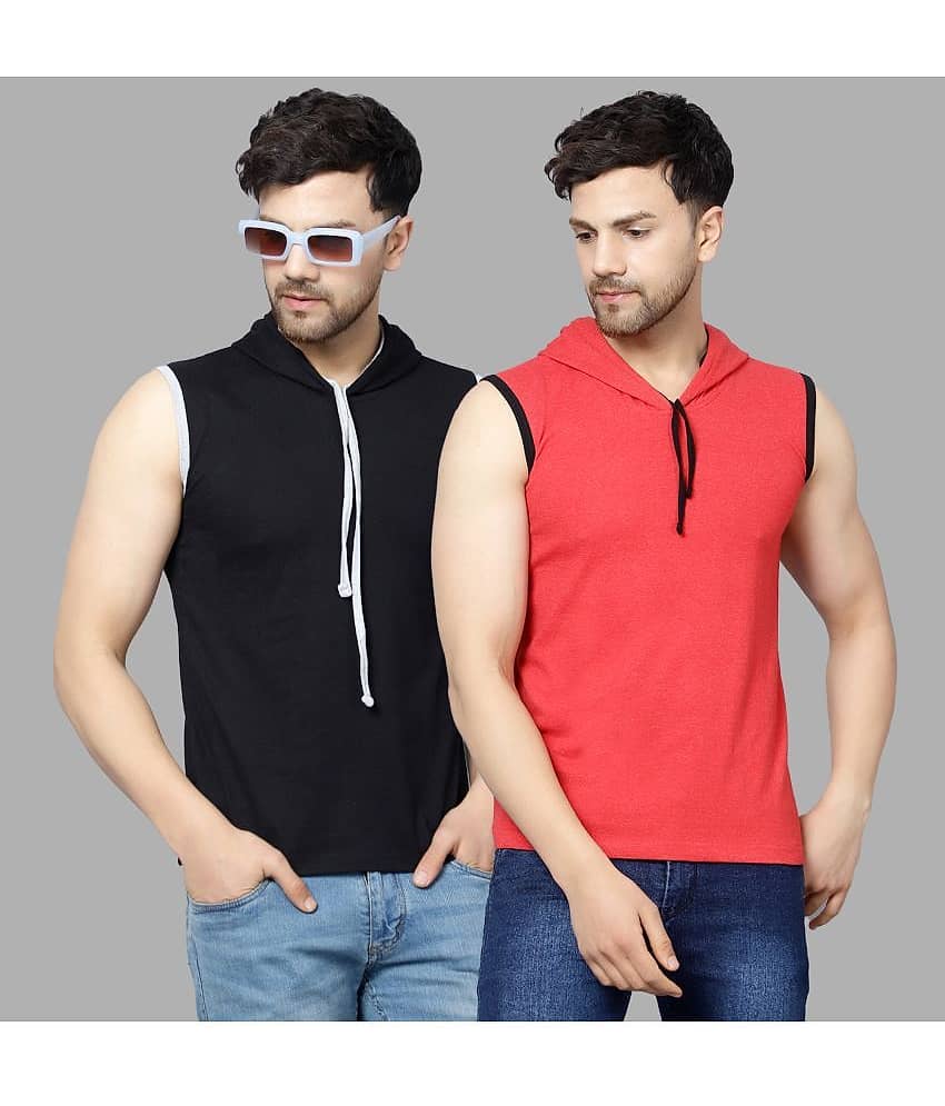 Diaz Pack of 2 Cotton Blend Regular Fit Men's T-Shirt ( Multicolor )