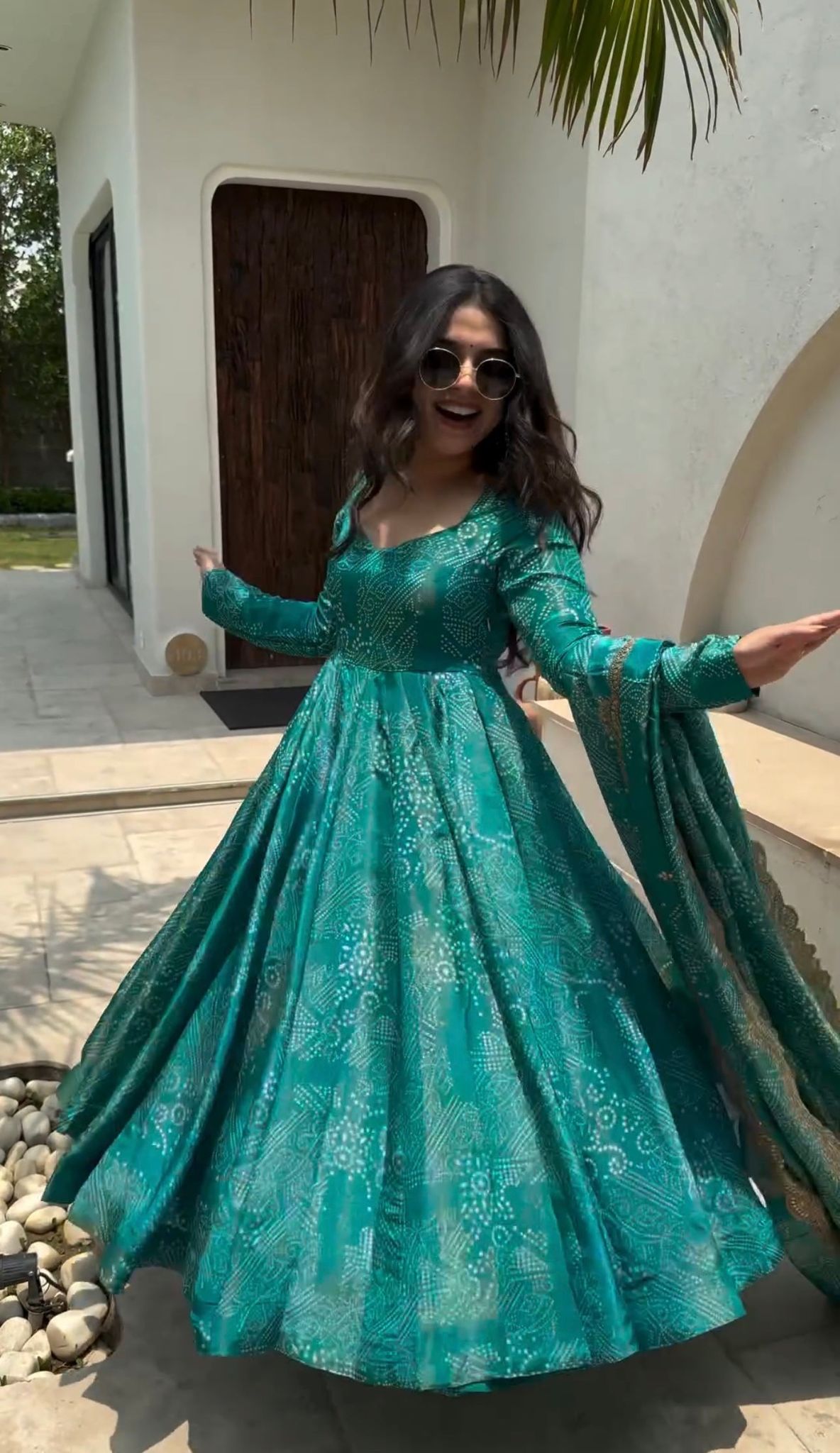 Fancy Anarkali Gown, Dupatta & Bottom Set