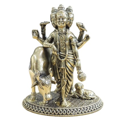 Brass Dattatreya God Idol Statue, Height : 5.5 Inch (BSMAS1882 D)