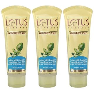 Lotus Herbals Jojobawash Active Milli Capsules Nourishing Face Wash   For All Skin Types  80Ml   (Pack Of 3)