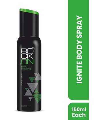 ROCK ON Ignite Deodorant Body Spray with Long Lasting Fragrance Men & Women 150 ml ( Pack of 1 )