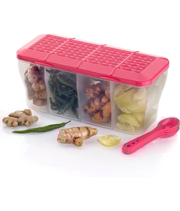 FIT4CHEF Fridge Container Set PET Pink Multi-Purpose Container ( Set of 1 )