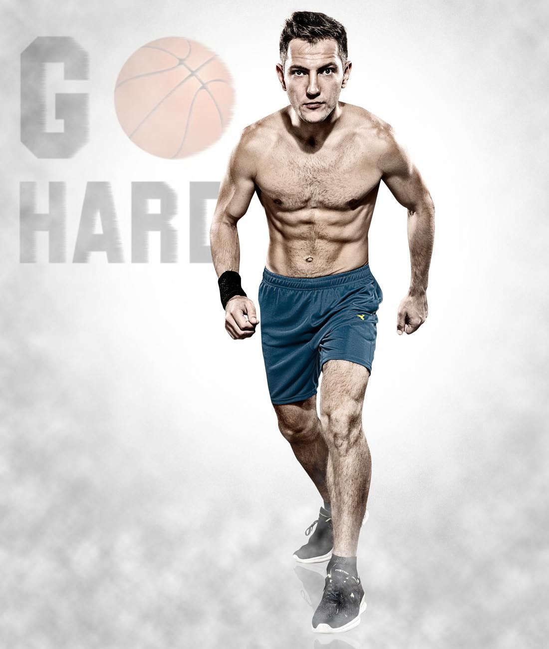 TechnoSport Men's Dry-Fit Shorts Slate Grey OR-26-M