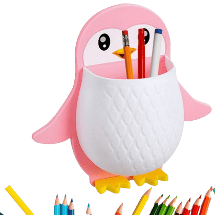 Penguin Storage Box, Adhesive Remote Case,_assorted colour