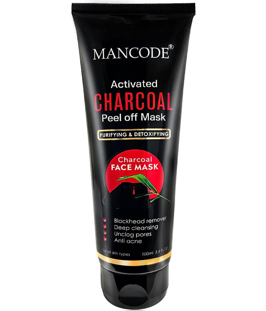 Mancode Activated Charcoal Peel Off Mask For Men & Women, Deep Skin Purifying Cleansing ,100 ml (Pack of 1)