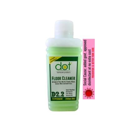 DOT Homecare Products | Peppermint Floor Cleaner 250ml | Shiner | Insect Repellent | Mosquitoes, Flies, Ants, Cockroaches, Bugs, Lizards, Termites | Pure Essential Oil | 10x Power Fragrance