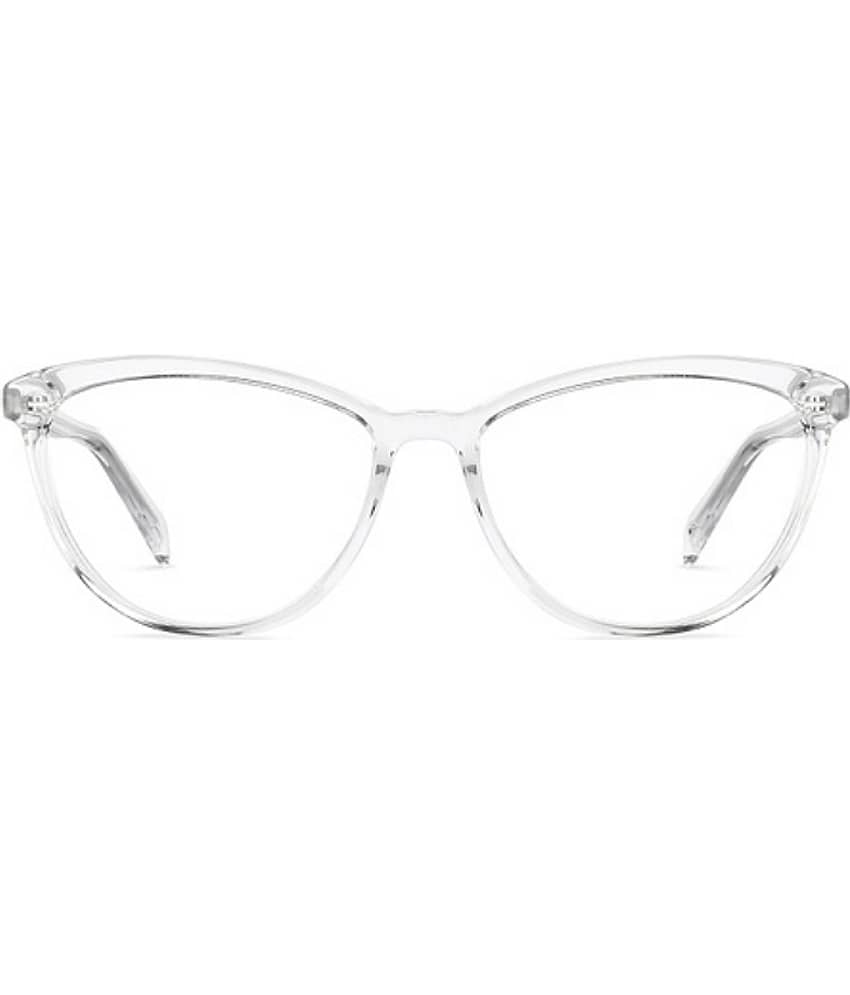 DAYAKU White Cateye Spectacle Frame Cat Eye