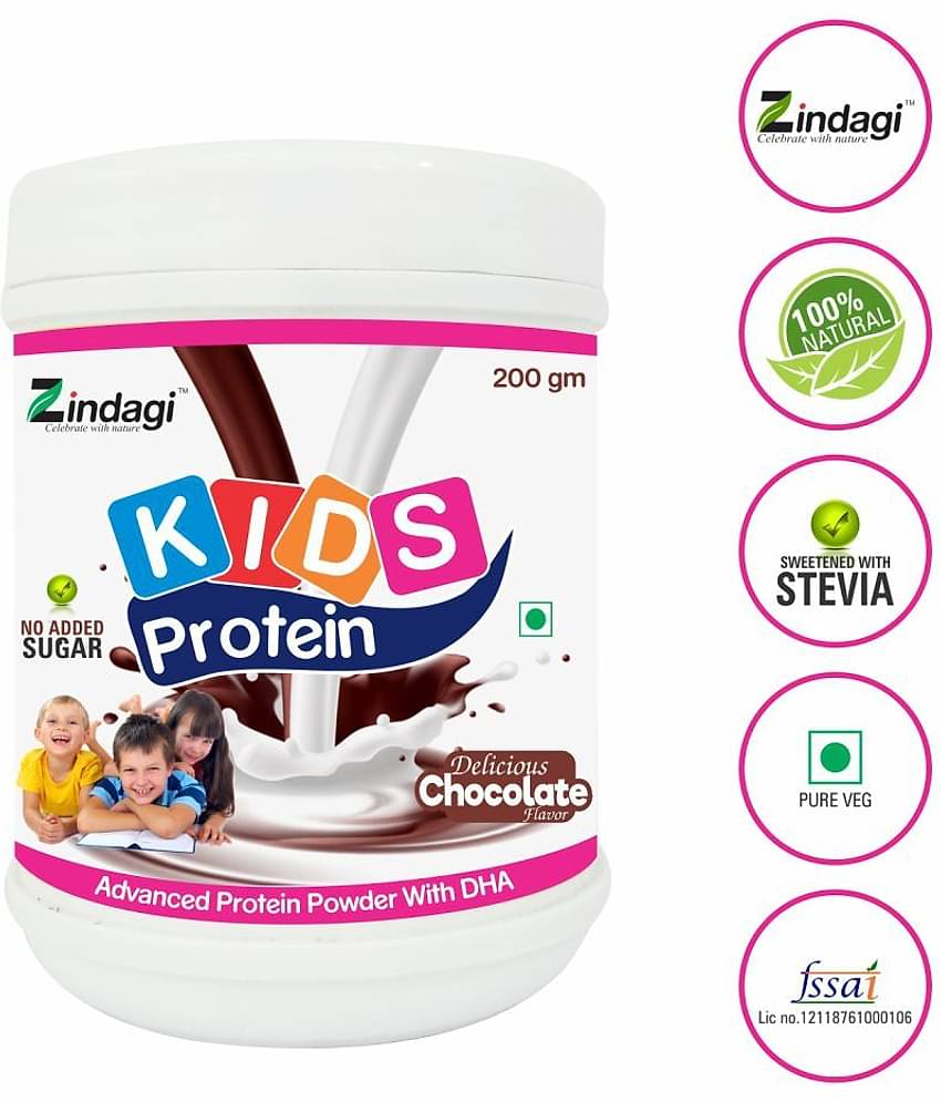 Zindagi Protein Powder For Kids - Kids Powder - Nutrition Drink Powder 200 gm Chocolate