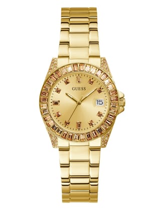 Guess Champagne Dial Women Watch - GW0475L1-Gold