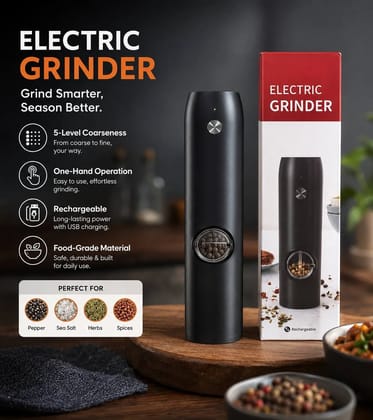 Rechargeable Heavy-Duty Electric Spice Grinder | USB Rechargeable Portable Dry Masala, Coffee Bean & Herb Grinder | Stainless Steel Blades | One-Touch Operation Rechargeable Heavy-Duty Electric Spice Grinder | USB Rechargeable Portable Dry Masala, Coffee Bean & Herb Grinder | Stainless Steel Blades | One-Touch Operation