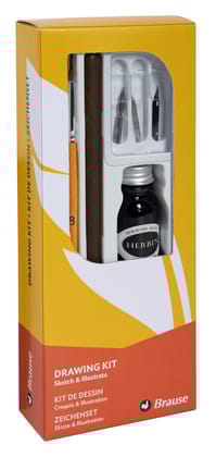 Brause Calligraphy & Drawing Set of Nibs, Brush & Ink