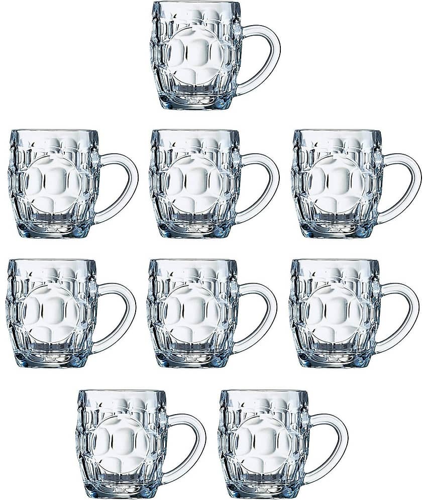 Somil Beer Mug Glasses Set,  550 ML - (Pack Of 9)