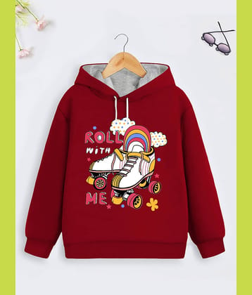 Trampoline Single Girls Cotton Blend Sweatshirt ( Red )