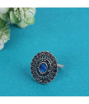 Sunhari Jewels Blue Rings ( Pack of 1 ) - None