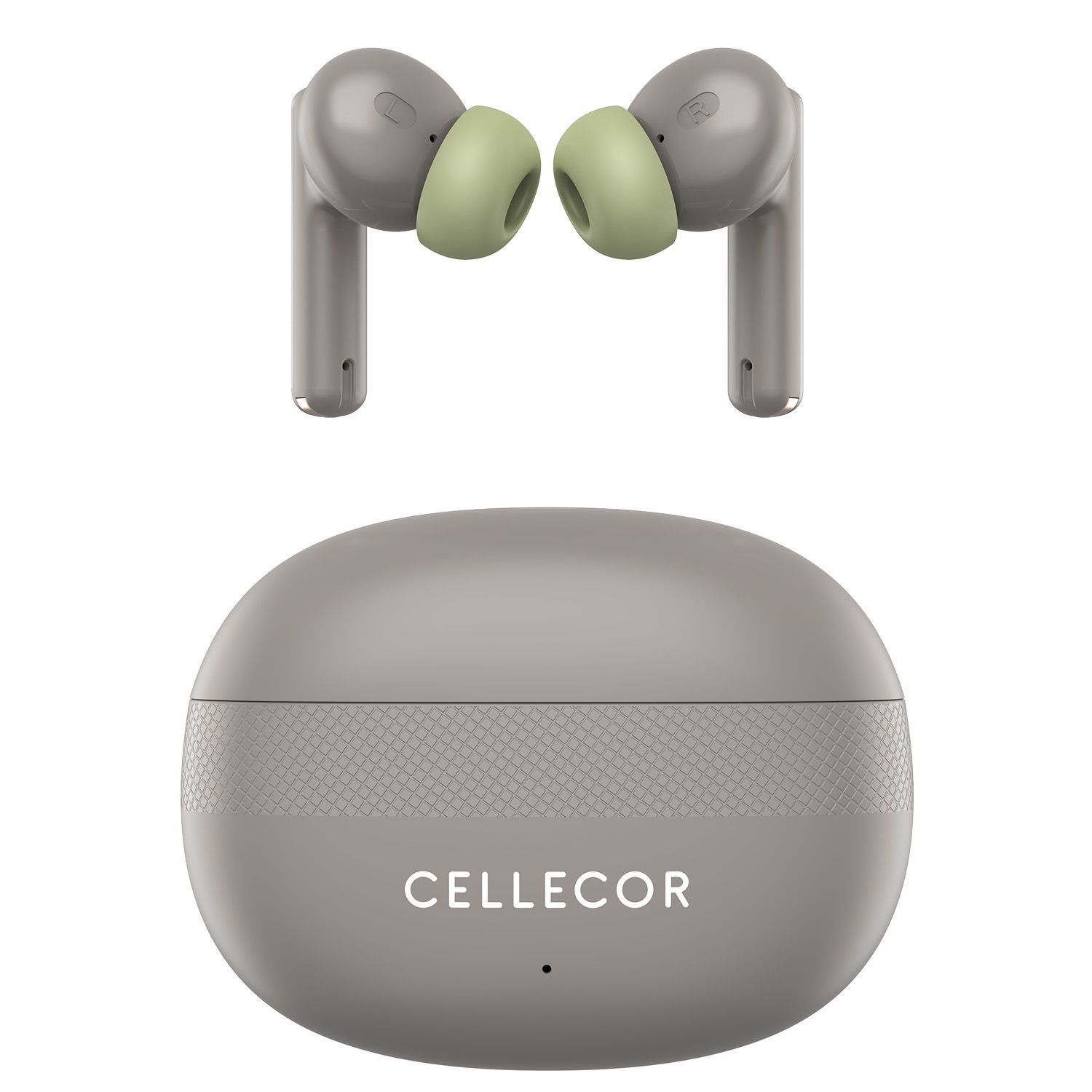Cellecor BroPods C105 Tune TWS |45H Playtime, ENC, 5.3v, IPX5, 50ms Low Latency Gaming Bluetooth-Grey Olive