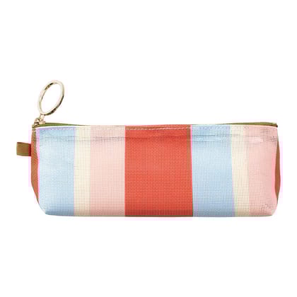 Mesh Graphics Pen case Stripe Red