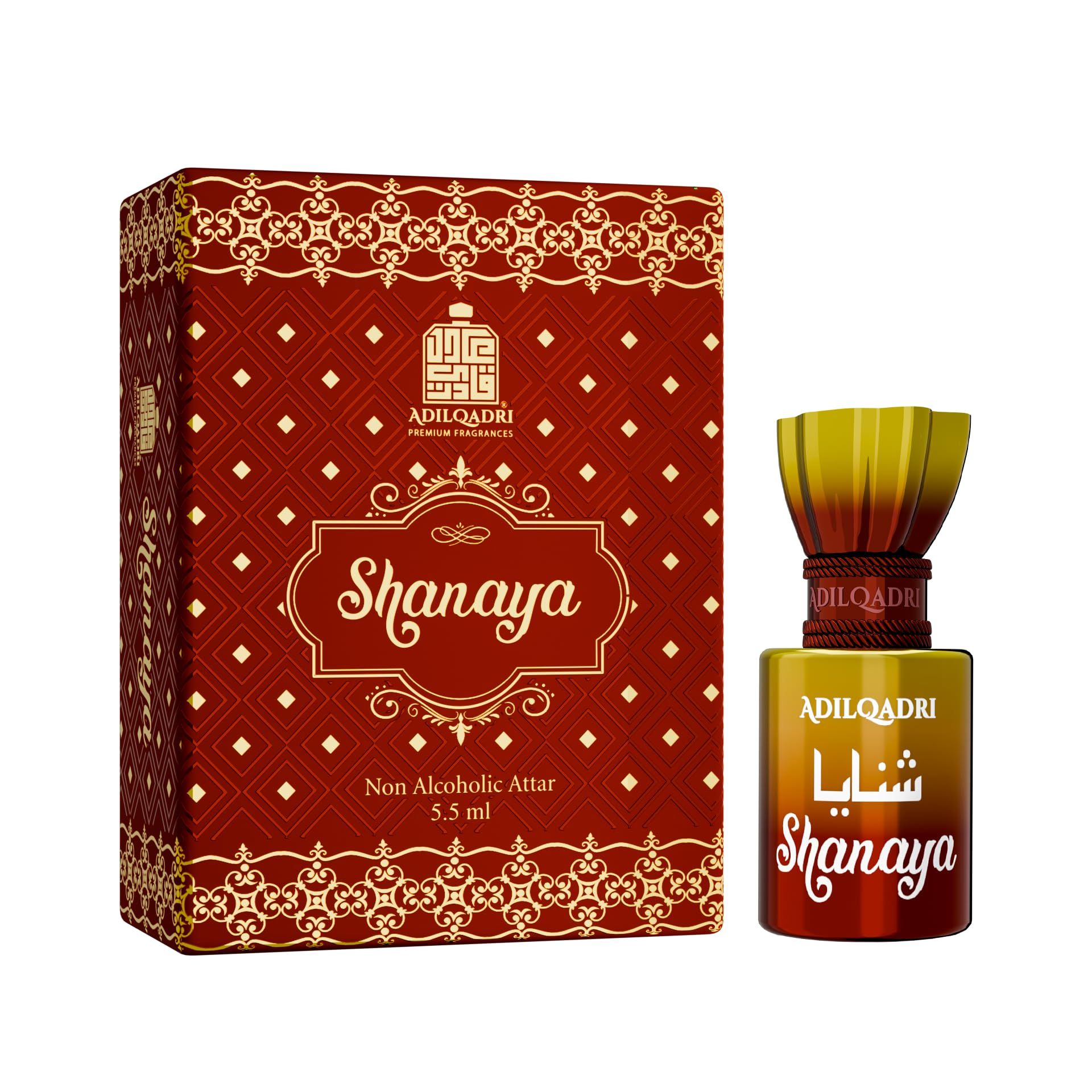 Adilqadri Shanaya Attar for Men & Women | Arabic & French Blend | Chocolate, Amber & Wood Fragrance Notes | Long-Lasting Non-Alcoholic Roll-On Attar | Ideal Gift |5.5ML Pack Adilqadri Shanaya Attar for Men & Women | Arabic & French Blend | Chocolate, Amb