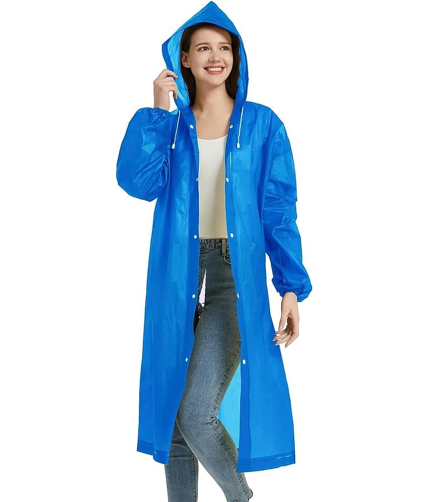 Infispace Nylon Long Raincoat - Navy