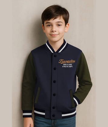 Trampoline Boys Fleece Windcheater Jacket ( Multicolor , Pack of 1 )