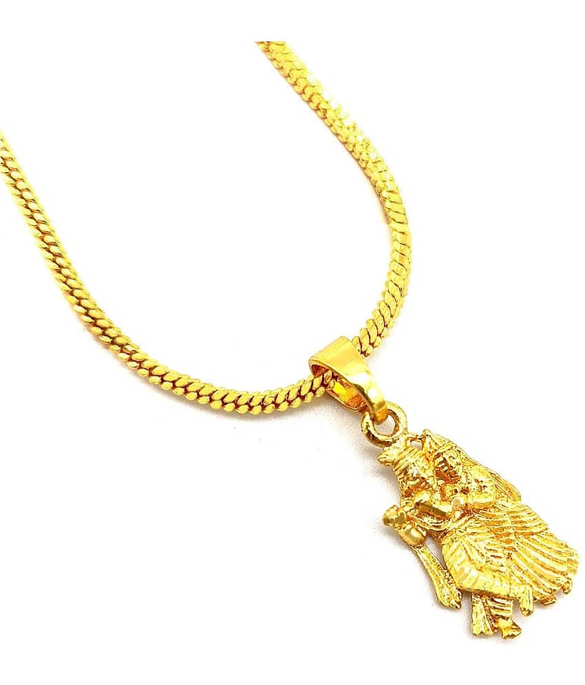 Jewar Mandi - Golden Pendant ( Pack of 1 )