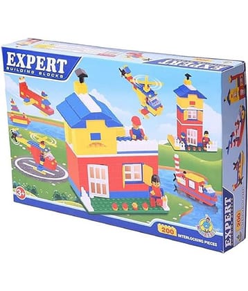 FEDIFU Experts House Building Blocks for Kids, 180+ Pieces Blocks, Educational Toy, Bricks Toys Sets, Puzzles Block Set, Human Blocks for Kids Boys Girls Adults Model Making Toy Game - Multicolor