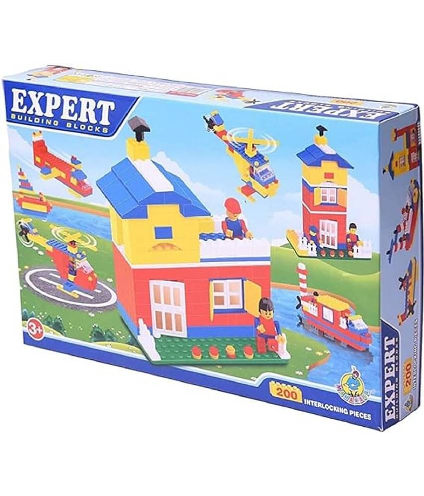 FEDIFU Experts House Building Blocks for Kids, 180+ Pieces Blocks, Educational Toy, Bricks Toys Sets, Puzzles Block Set, Human Blocks for Kids Boys Girls Adults Model Making Toy Game - Multicolor