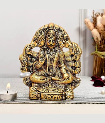 KridayKraft Aluminium Lord Hanuman Idol ( 13 cm )