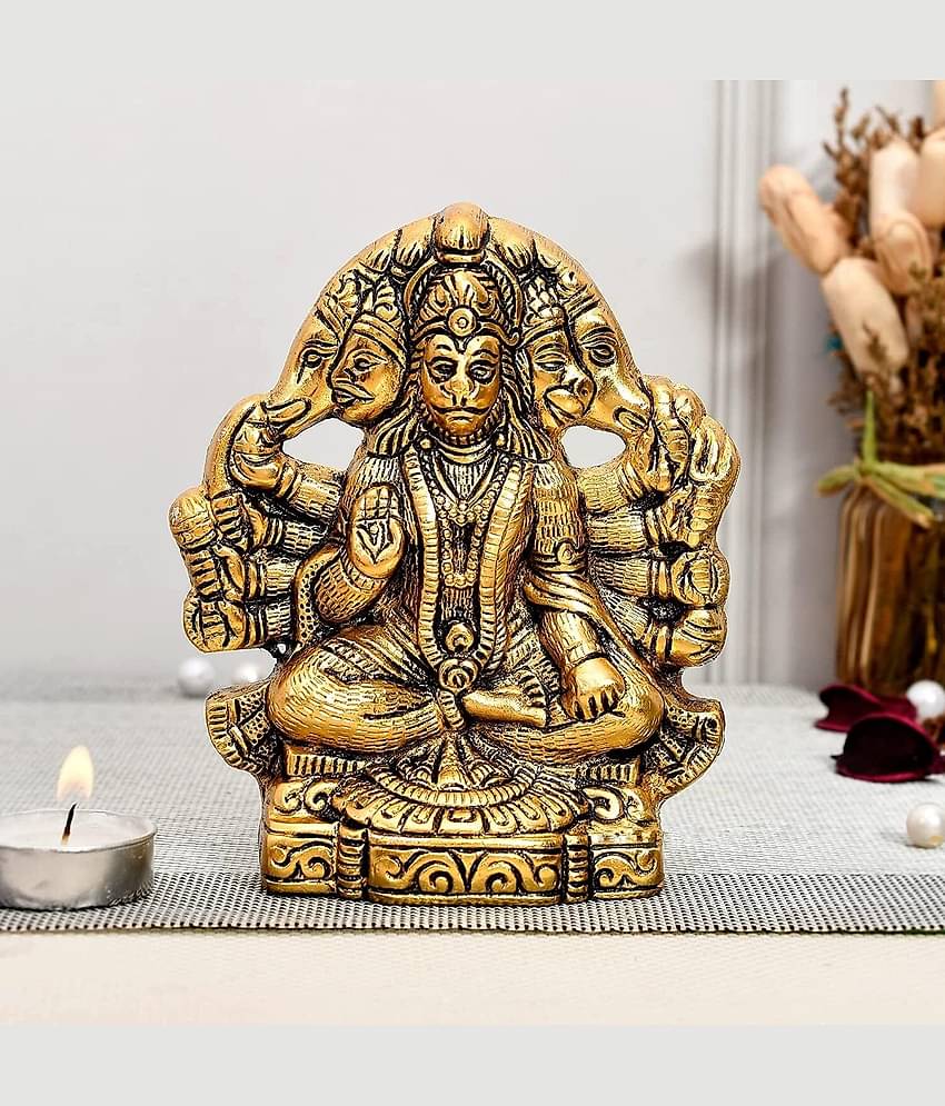 KridayKraft Aluminium Lord Hanuman Idol ( 13 cm )