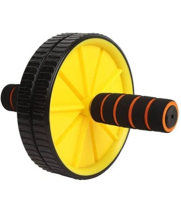 Double Ab Wheel Roller Core Abdominal Workout with Knee Mat (Random Color)