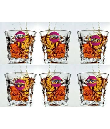 Afast Whisky  Glasses Set,  250 ML - (Pack Of 6)