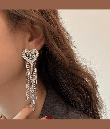 PUJVI Silver Jhumki Earrings ( Pack of 1 )