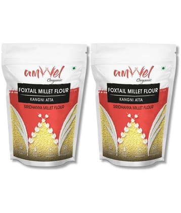 Amwel Foxtail Millet Flour | Kangni Atta | Siri Dhanya Millets Flour 900 gm Pack of 2