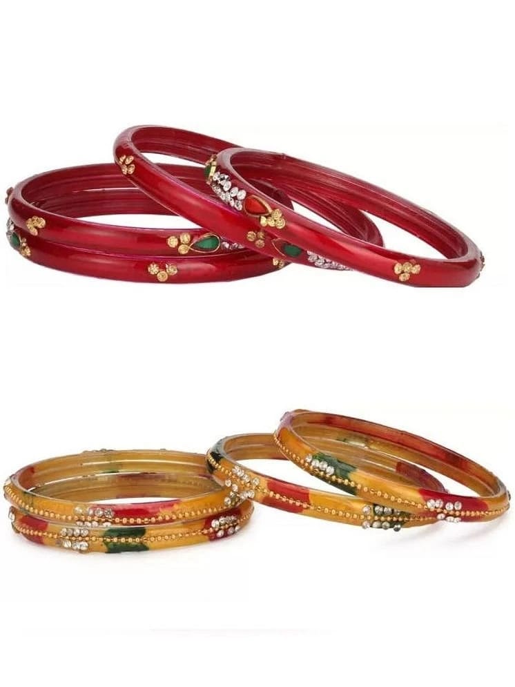 Somil Multicolor Bangle Set ( Pack of 8 ) - None