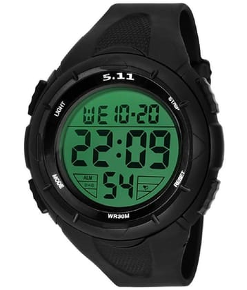 Renaissance Traders - Black Silicon Digital Mens Watch