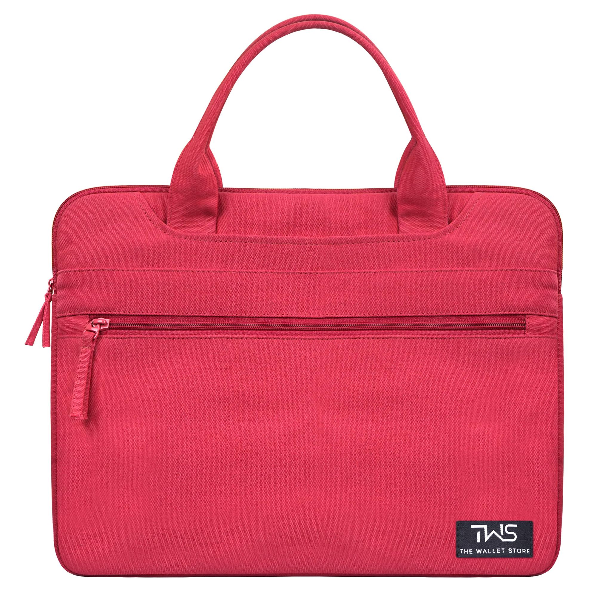 The Wallet Store EcoCarry Canvas Laptop Bag - Red - 13 Inch
