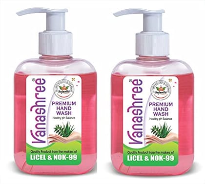 Sujanil Vanashree Premium Handwash, Soothing Handwash Contains Neem & Aloevera extracts, Pack Of 2, 250 ML�