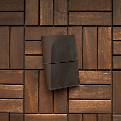 RS // Coco Brown w/ Cola Brown Secretarial Pocket Journal Cover - A6