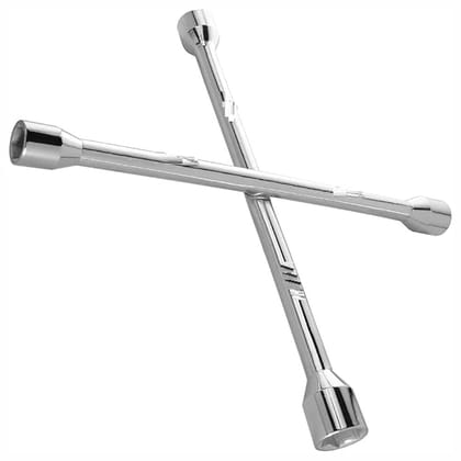 Eastman Cross Wheel Spanners, 17X19-21X23 Mm socket with Chrome Plated Hardened with Carbon Steel Car Wheel Nut Cross Rim Wrench Brace Screw Wrench (E-2012)