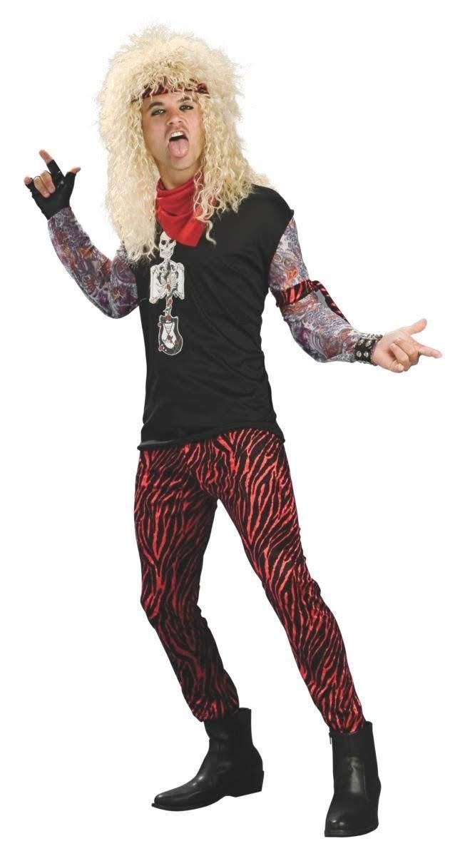 Wanna Party 80's Hair Band Costume for Adult