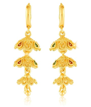 Vighnaharta Traditional wear Gold Plated alloy jhumka Bali Earring (Bali Tokni) for Women and Girls ( Pack of- 1 Pair jhumka Bali Earring) - Golden